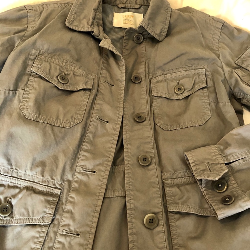 J.Crew Classic Twill Chino Jacket, Grey